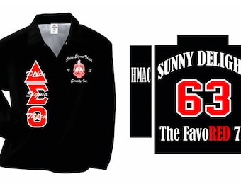 Veste brodée noire personnalisée Delta Sigma Theta