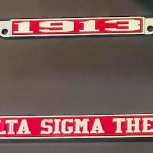 Delta Sigma Theta Mirror Car Frames with Customization Option