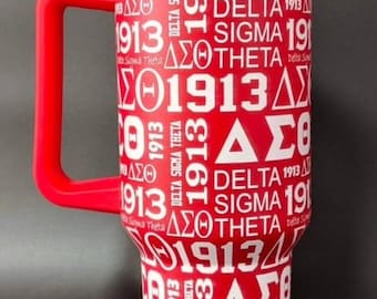 Delta Sigma Theta 40 Oz Stainless Steel Tumbler with Straw. Sale Price ends Sunday! #Hotseller