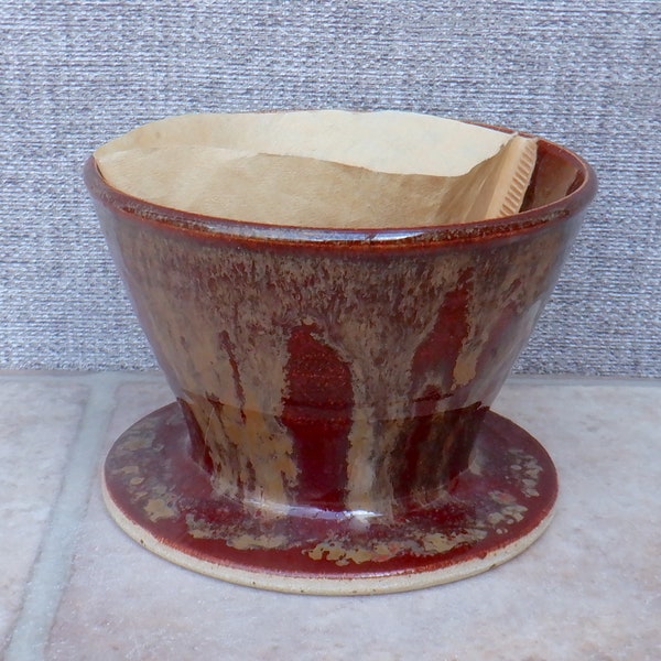 Coffee filter holder dripper pour over hand thrown stoneware handmade pottery wheelthrown ceramic ready to ship