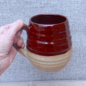 Very large cuddle mug coffee tea tankard cup hand thrown stoneware pottery ceramic handmade