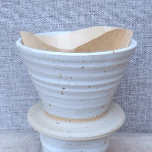 Uchwyt na filtr do kawy, dripper, ręcznie formowany kamionkowy dzbanek do zalewania, ręcznie robiony ceramiczny