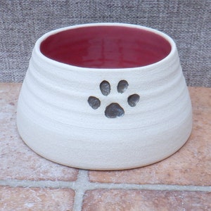 Small custom spaniel water or food bowl long eared dog ears dish hand thrown stoneware pottery wheelthrown ceramic handmade