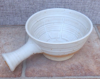 Large apothecary shaving lather bowl shave hand thrown stoneware pottery wheelthrown ceramic grooming ready to ship