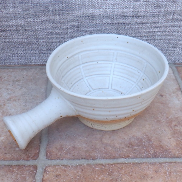 Large apothecary shaving lather bowl shave hand thrown stoneware pottery wheelthrown ceramic grooming ready to ship