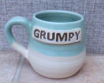 Personalised cuddle mug coffee tea cup custom made wheelthrown stoneware handmade ceramic hand thrown pottery personalized