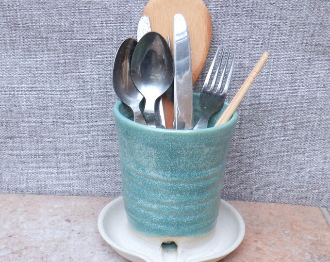 Cutlery and Utensil Drainer Toothbrush Holder Pottery Etsy
