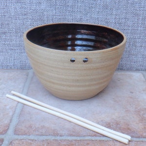 Noodle soup salad or rice serving bowl hand thrown in stoneware handmade ceramic wheelthrown pottery ready to ship