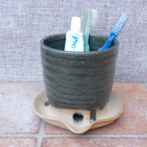 Cutlery and Utensil Drainer Toothbrush Holder Hand Thrown Etsy