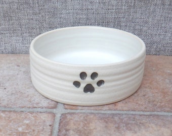 Custom large dog or puppy feeding bowl wheelthrown stoneware pottery hand thrown ceramic handmade