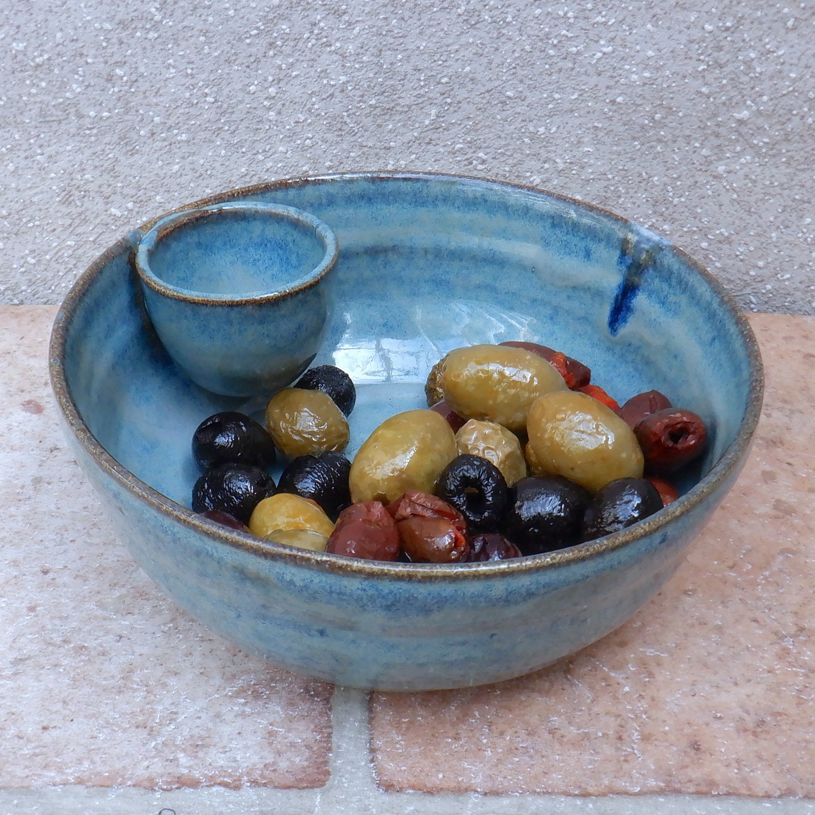 Olive serving dish hand thrown bowl hors d'oeuvres Etsy