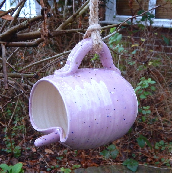 Bird Feeder Mug Hand Thrown In Stoneware Fully Weatherproof Etsy