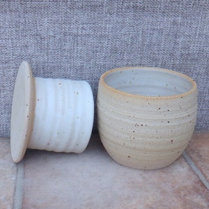 French butter dish crock keeper beurrier hand thrown stoneware pottery ceramic wheelthrown handmade ready to ship