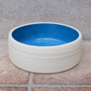 Custom large dog feeding bowl wheelthrown stoneware pottery hand thrown ceramic handmade