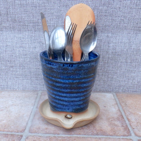 Cutlery and Utensil Drainer Toothbrush Holder Hand Thrown