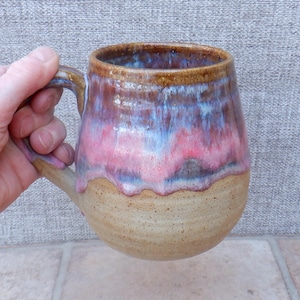 Very large cuddle mug coffee tea tankard cup hand thrown stoneware pottery ceramic handmade