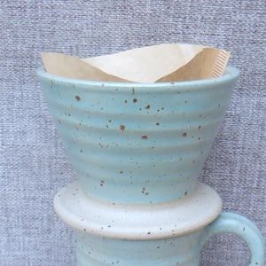 Coffee filter holder dripper pour over hand thrown stoneware handmade pottery  ceramic