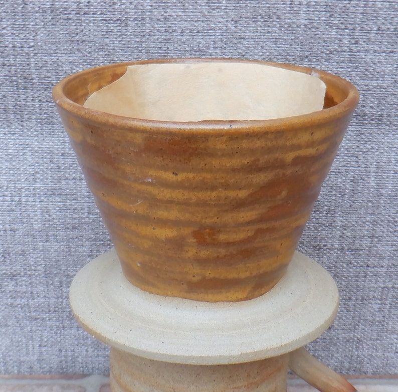 Coffee filter holder dripper pour over hand thrown stoneware handmade pottery wheelthrown ceramic