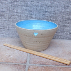 Noodle soup  salad or rice serving bowl hand thrown stoneware pottery ceramic wheelthrown handmade ready to ship