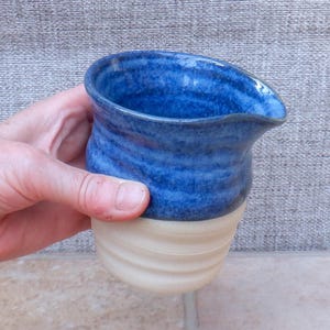 Jug creamer or pitcher hand thrown stoneware pottery wheelthrown ceramic handmade cream milk ready to ship