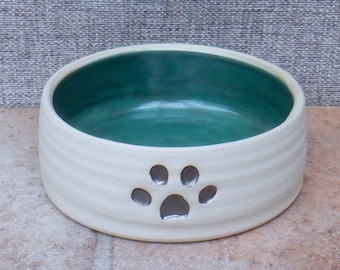 Custom medium dog or puppy feeding bowl wheelthrown stoneware handmade pottery hand thrown ceramic