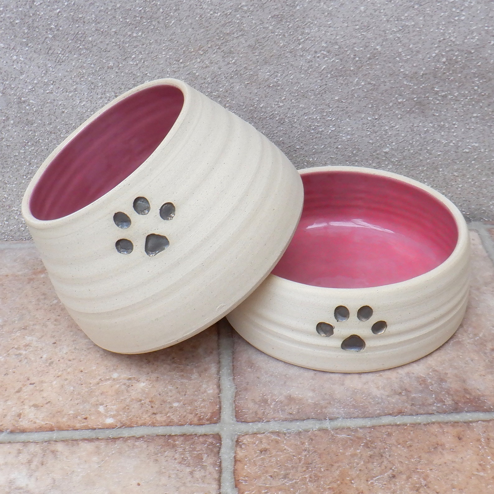 Pair of Custom Large Spaniel Dog Food and Water Bowls Long Etsy