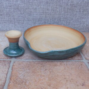 Pestle and mortar, spice and herb grinder stoneware hand thrown pottery ceramic handmade wheelthrown ready to ship