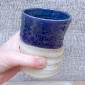 Water beaker juice tumbler milk cup handthrown in stoneware wheel thrown pottery handmade ceramic handleless mug ready to ship