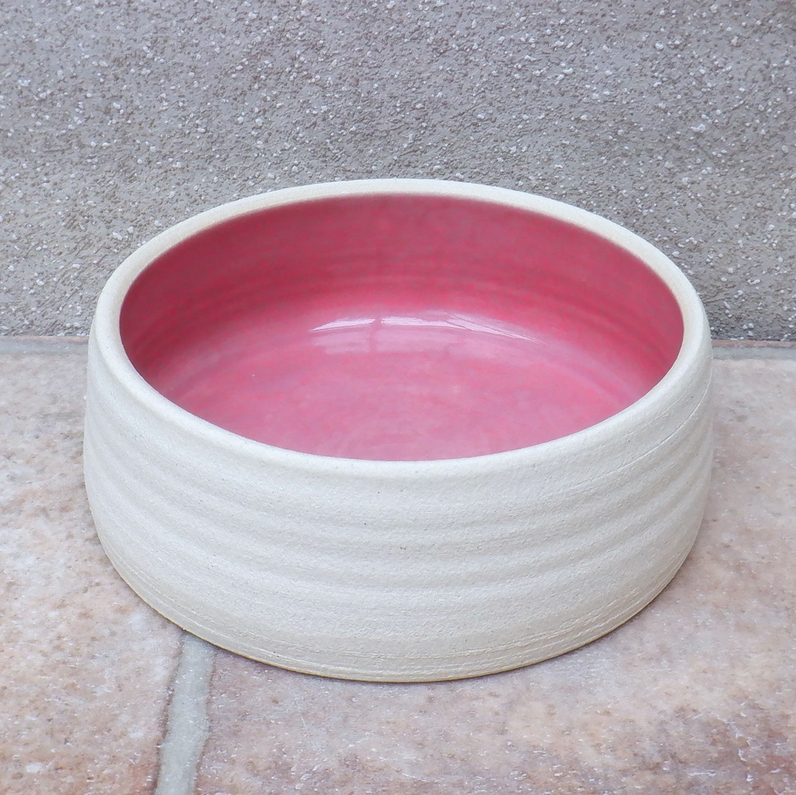 Custom extra large dog feeding bowl wheelthrown stoneware Etsy