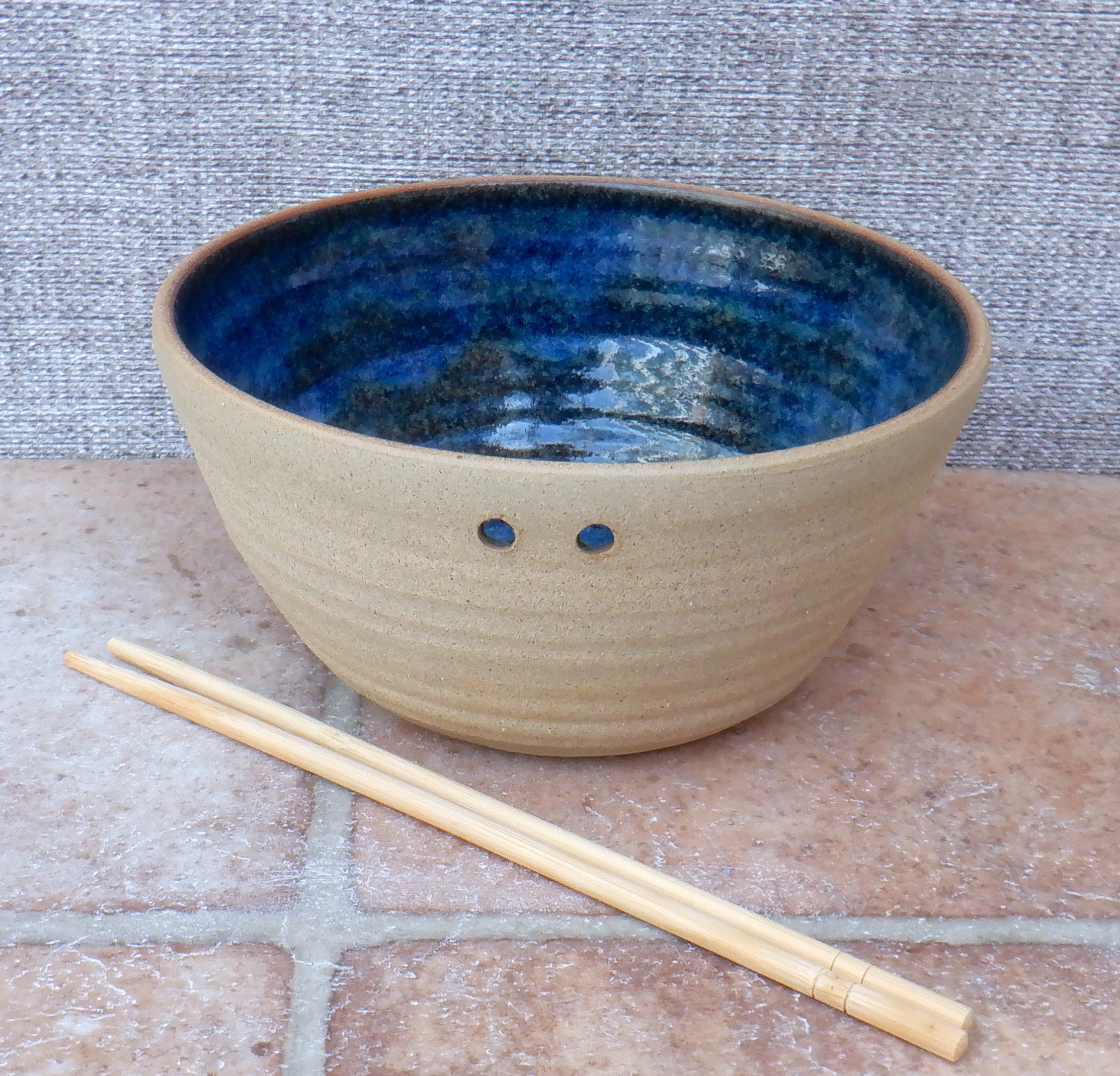 Large Noodle or Rice Serving Bowl Hand Thrown Stoneware Etsy UK