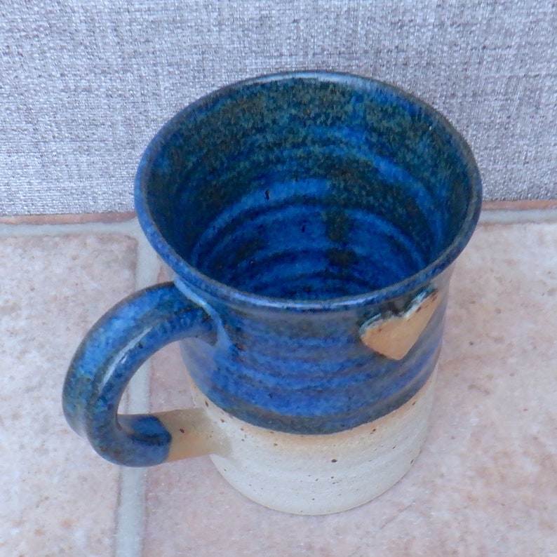 Coffee mug tea cup hand thrown in stoneware pottery ceramic wheelthrown handmade heart ready to ship image 3