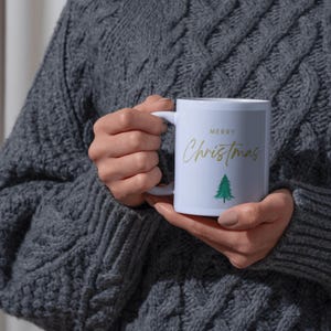 Tazza di Natale in ceramica: stoviglie per le feste, design dell&#39;albero di Natale