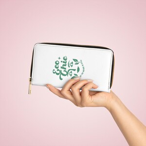 Monedero con cremallera, Monedero pequeño para mujer, Monedero de piel vegana, Monedero minimalista con cremallera, Monedero sostenible, Tarjetero elegante