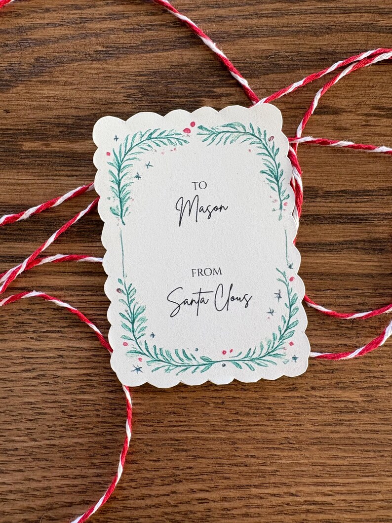 Editable Christmas Gift Tags Template Printable Canva DIY (instant