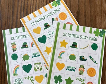 St. Patrick's Day Bingo Game | Kids Printable Holiday Activity (PDF)