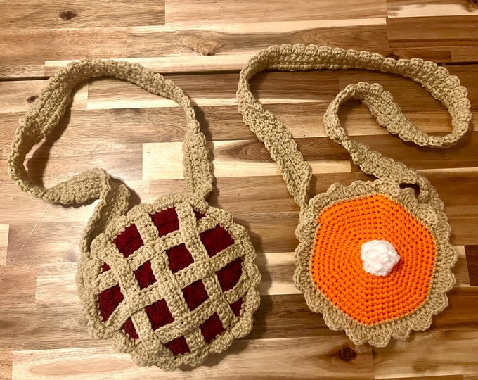 Handmade Crochet Pie Purse