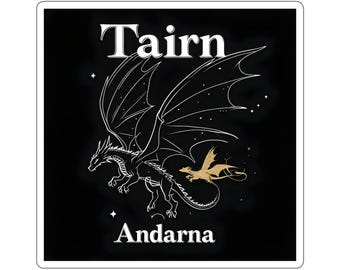 Dragon Kiss-Cut Stickers, Fantasy Book Series Sticker, Mythical Creature, Magical Dragon Lover Gift, Mythology Sticker Sheet, Forth Wing