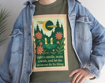 Light a Candle Unisex Tee, Inspirational Shirt, Motivational Gift, Nature Lover Apparel, Positive Vibes T-Shirt, Holiday Wardrobe Essential