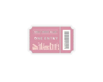 Smut Book Club Ticket, Adult Reading Journal Decal, Literary Club Planner Sticker, Book Lover Gift, Reading Enthusiast