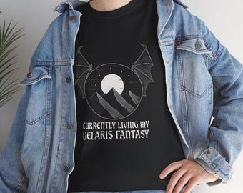 Fantasy-Themed Unisex Tee, Currently Living My Velaris Fantasy, Witchy Vibe Shirt, Perfect for Events and Casual Wear, Gift for [...]
