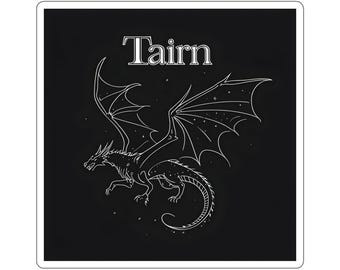 Black Dragon Tairn Sticker, Fantasy Kiss-Cut Stickers, Forth Wing Series Decal, Mythical Creature Gift, Magical Dragon Lover Accessory