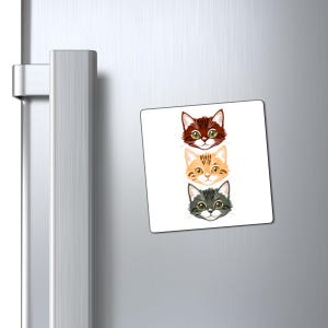 Cute Cat Magnet Set - Whimsical Refrigerator Art, Cat Lover Gift, Kitchen Décor, Pet Lover's Surprise, Animal-Themed Refrigerator Magnets