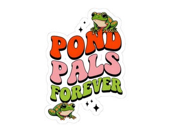 Colorful Pond Pals Sticker - Fun Frog Design, Perfect for Water Lovers, Laptop Decor, Gift for Friends, Playful Home Decor, Nature [...]