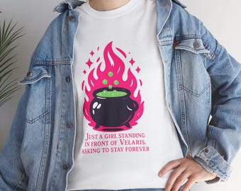 Spooky Witchcraft Tee, Unisex Heavy Cotton Tee, Halloween Shirt, Gift for Witches, Witchy Fashion, Casual Tee for Occult Lovers