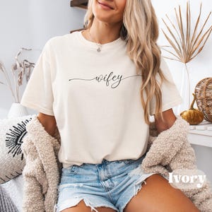 Wifey Shirt - Comfort Colors Heavyweight Shirt - Gift for Newlywed - Mrs Shirt - Wife T Shirt