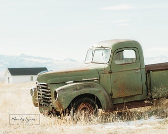 Green Truck - art print