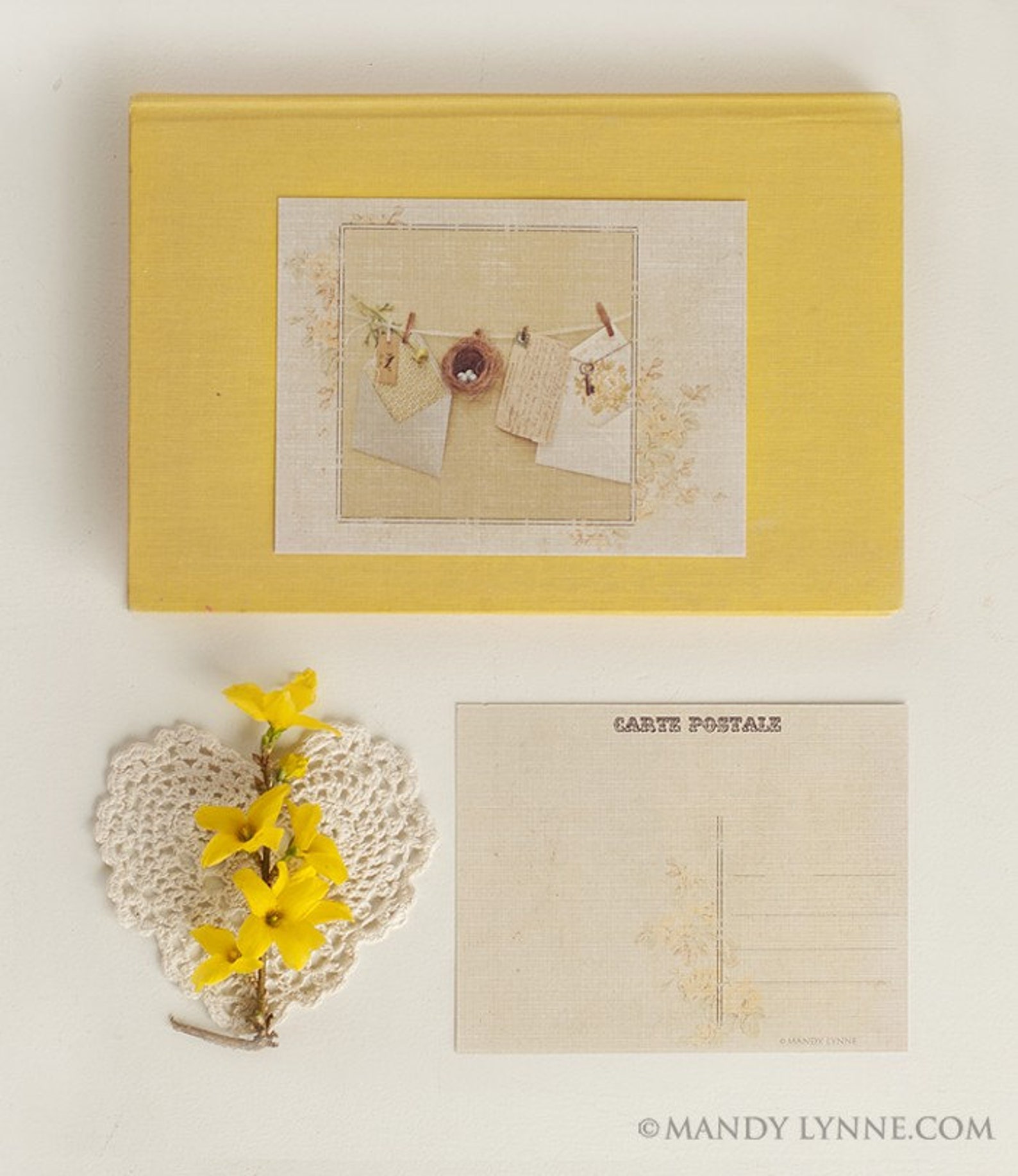 Nostalgia Yellow Postcards Gift Set of 6 Etsy