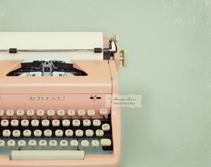 Pink Typewriter Etsy