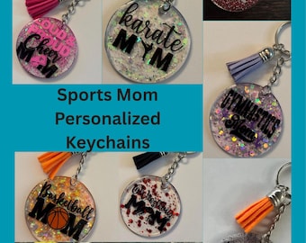 Personalized Sports Mom Keychains