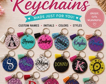 Handmade Personalized Keychain: Custom Name Tassel Keychain